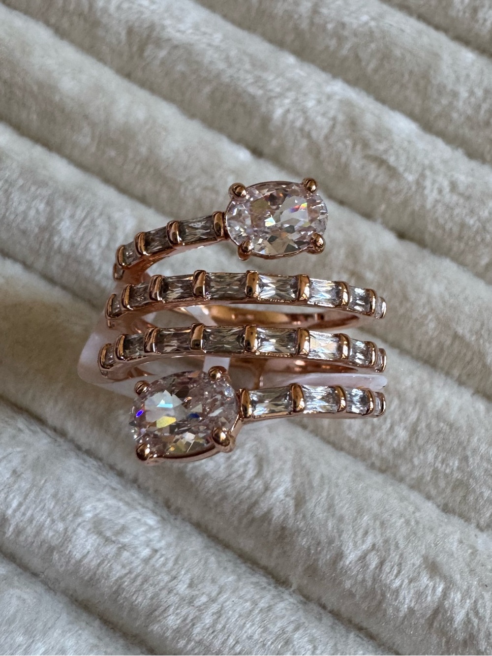 Kept in the Loop RG19313 CZ Ring in Rose Gold Size 7 NWT